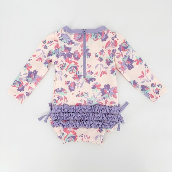 Ruffle Butts One Piece Swimsuit Long Sleeve - Picture 3 of 3